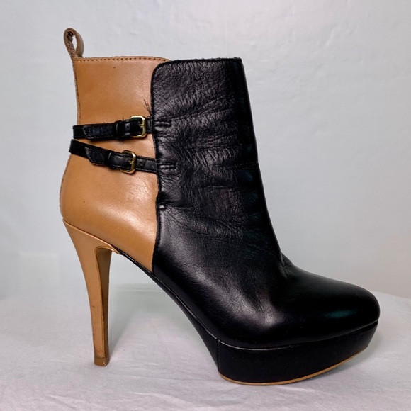 tan stiletto ankle boots